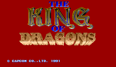 The King of Dragons (World 910805) Title Screen